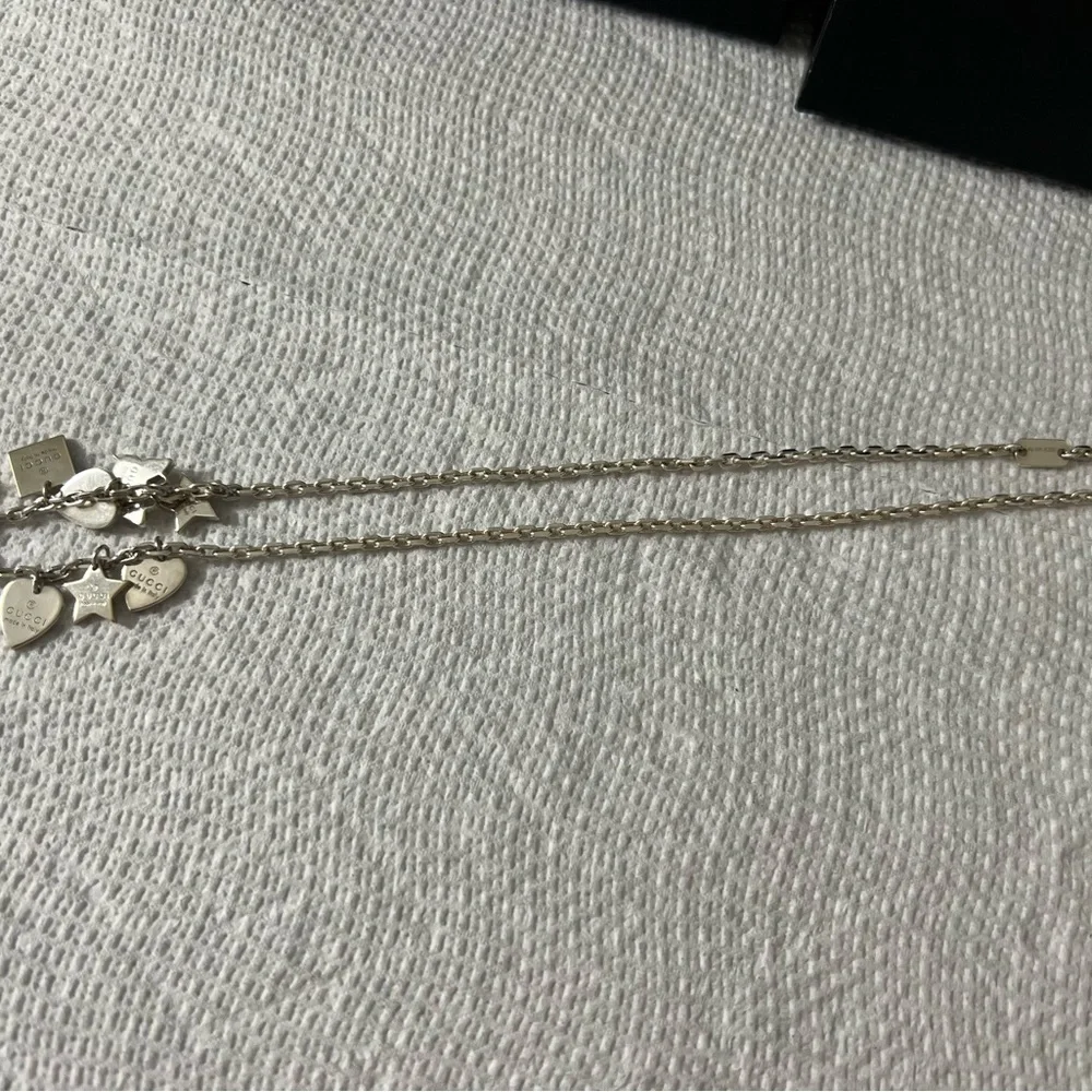 Gucci Sterling Silver Charm and Logo Stamp Authentic Necklace! Comes with box! - Picture 3 of 10